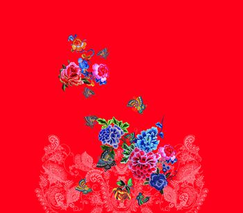 女装定位花印花华亿平台图片