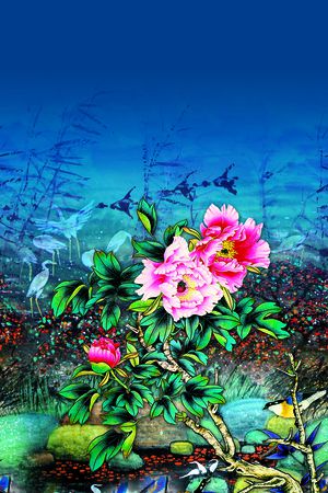 数码定位花印花华亿平台图片