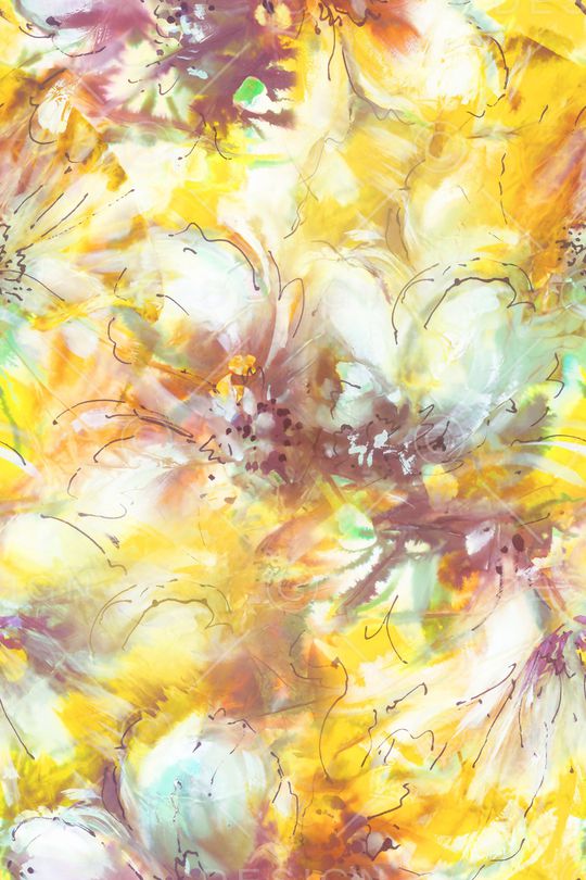 抽象花卉印花华亿平台图片