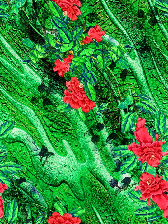 彩底花卉印花华亿平台图片