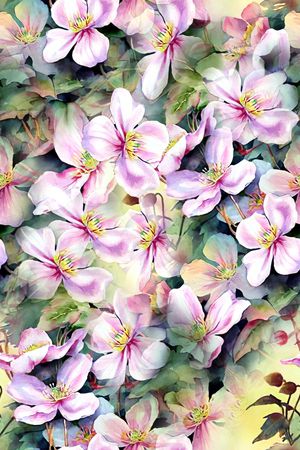 花卉印花华亿平台图片