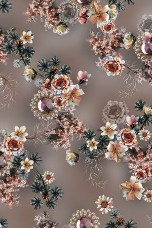 花卉印花华亿平台图片