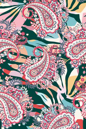 佩斯利印花华亿平台图片