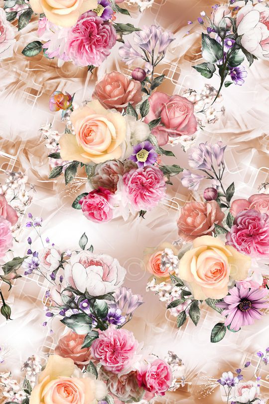 花卉印花华亿平台图片