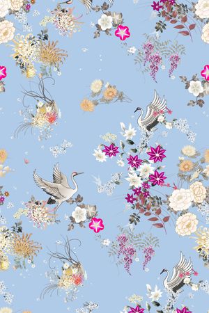 菊花印花华亿平台图片