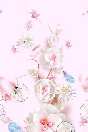 连衣裙印花华亿平台图片