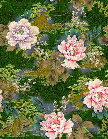 花卉印花华亿平台图片