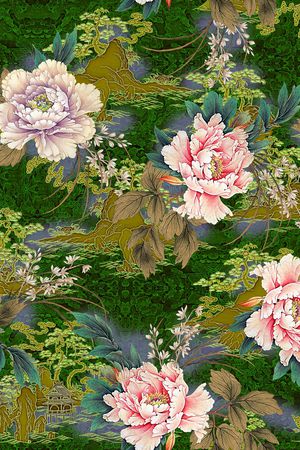 花卉印花华亿平台图片