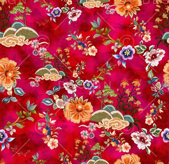 花卉印花华亿平台图片