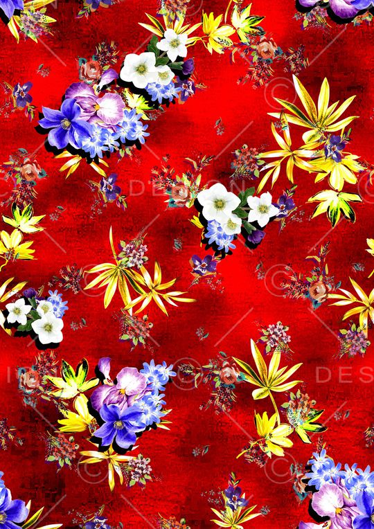 连衣裙印花华亿平台图片