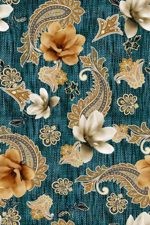 佩斯利印花华亿平台图片