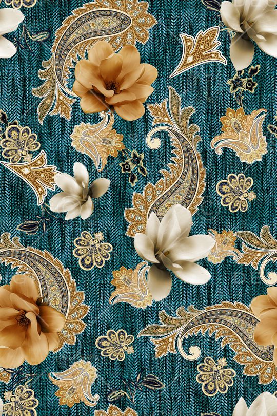 佩斯利印花华亿平台图片