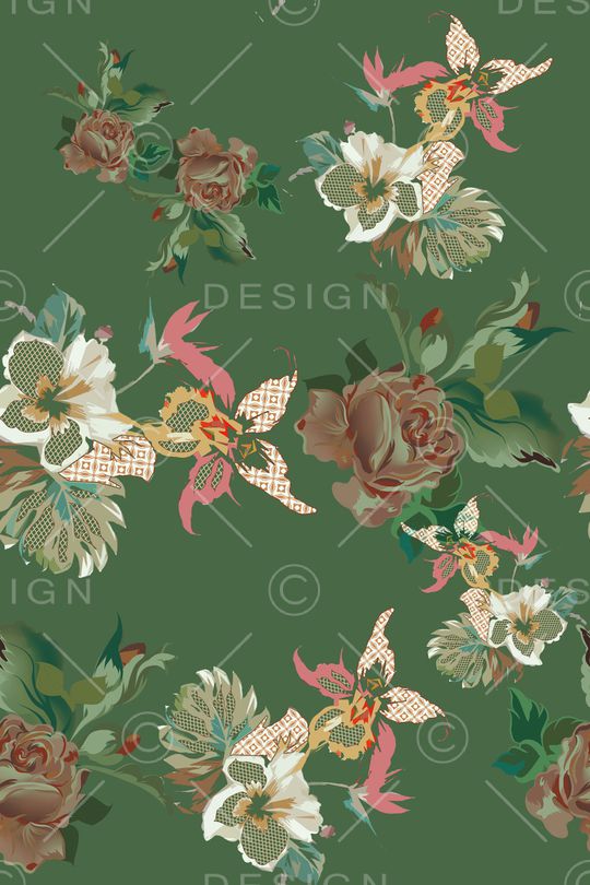 花卉印花华亿平台图片