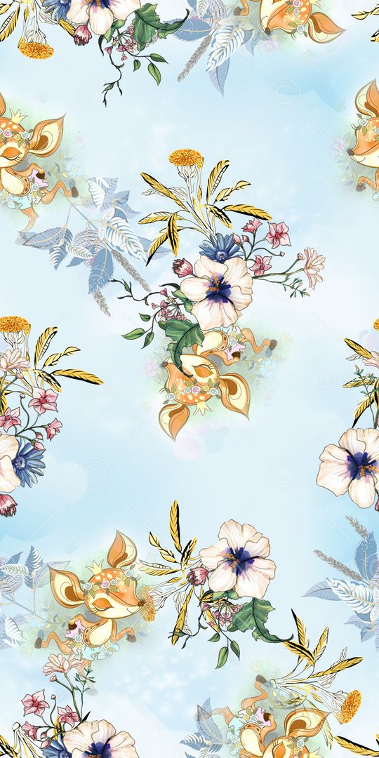 绿植树叶印花华亿平台图片