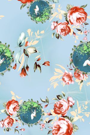 绿植树叶印花华亿平台图片