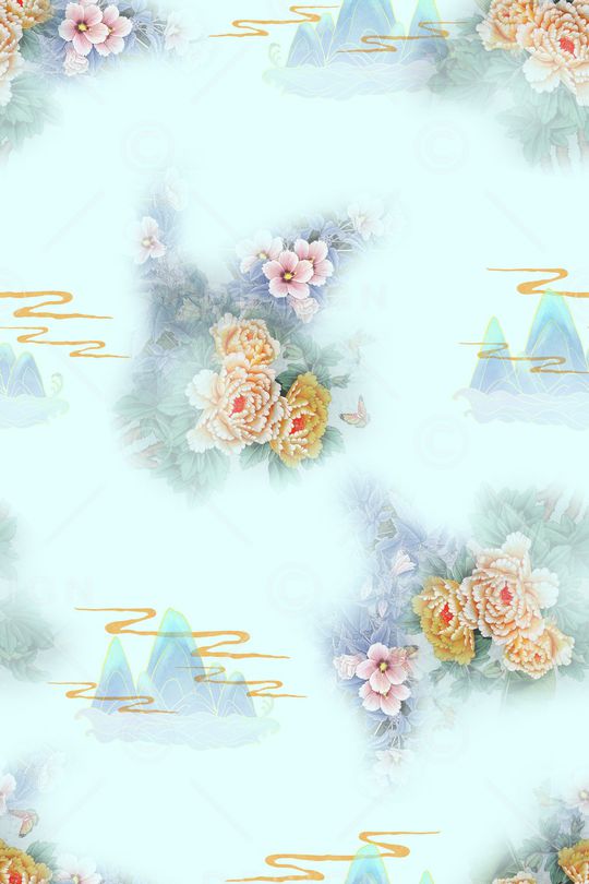 绿植树叶印花华亿平台图片