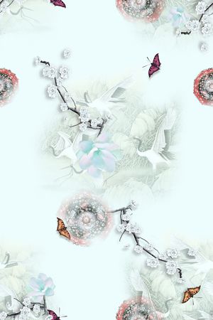 绿植树叶印花华亿平台图片