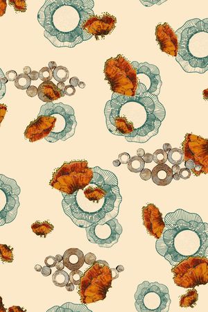 圆形印花华亿平台图片