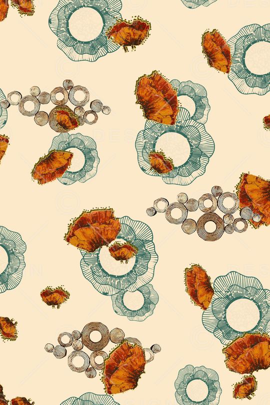 圆形印花华亿平台图片