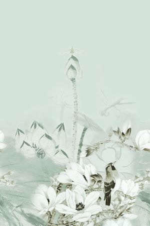 民族花卉印花华亿平台图片