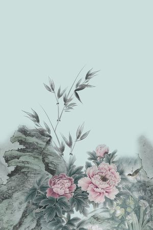 民族花卉印花华亿平台图片