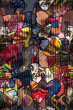 几何印花华亿平台图片