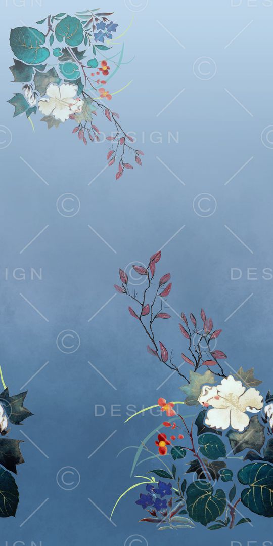 民族花卉印花华亿平台图片