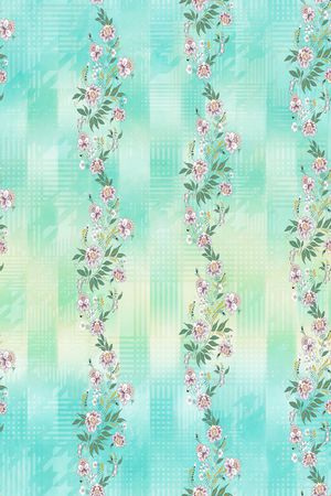 几何花卉印花华亿平台图片