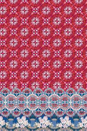 民族花卉印花华亿平台图片