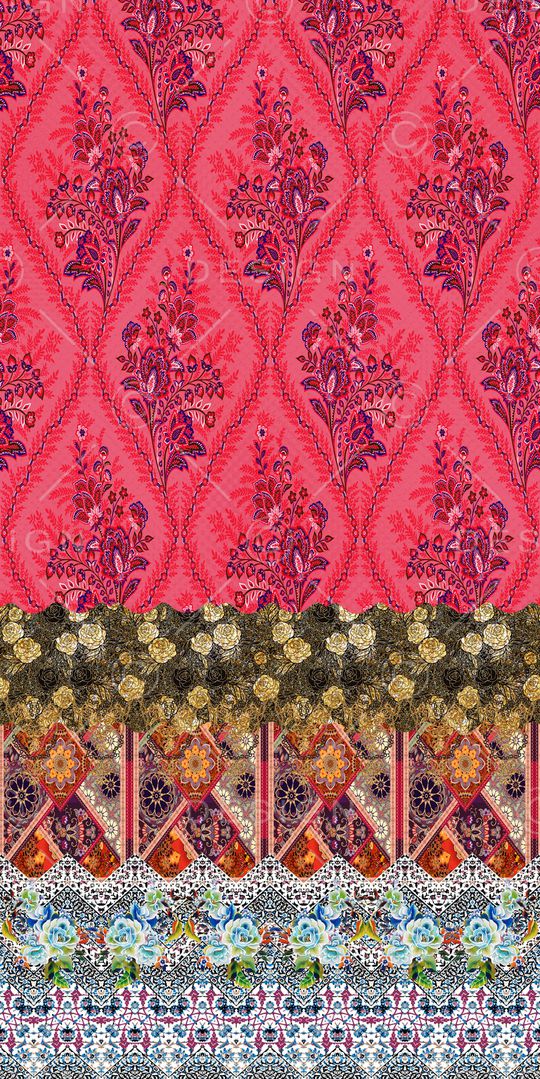 民族花卉印花华亿平台图片