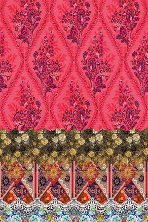 民族花卉印花华亿平台图片