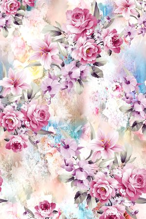 花卉印花华亿平台图片