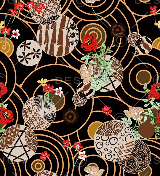 连衣裙印花华亿平台图片