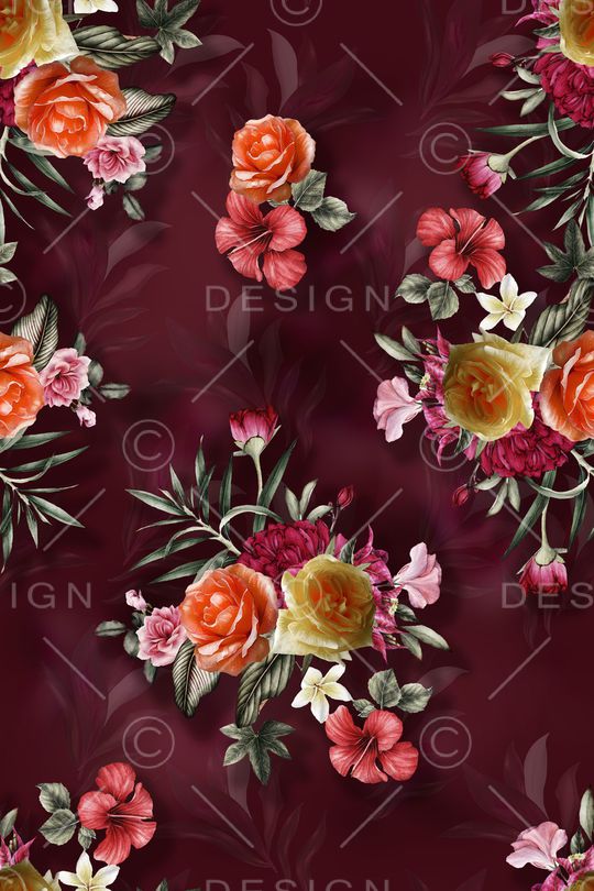 花卉印花华亿平台图片