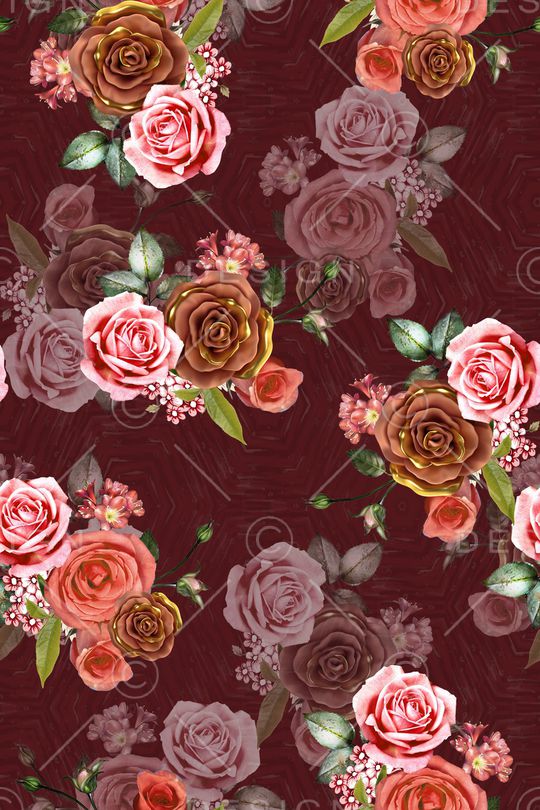 花卉印花华亿平台图片