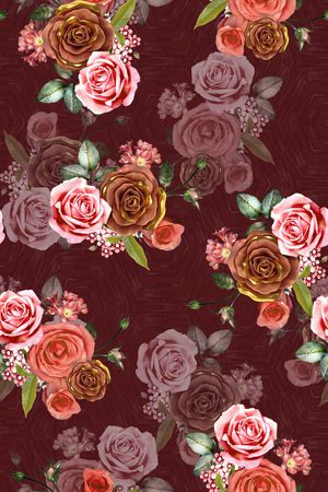 花卉印花华亿平台图片