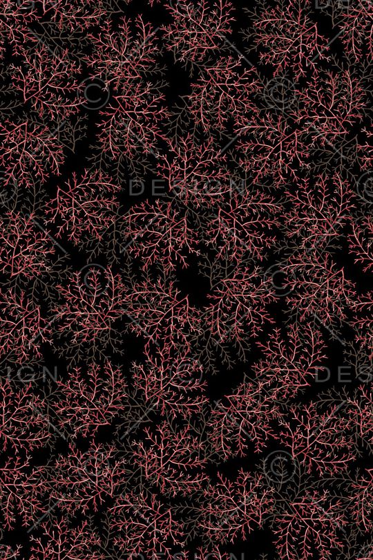 黑底花卉印花华亿平台图片