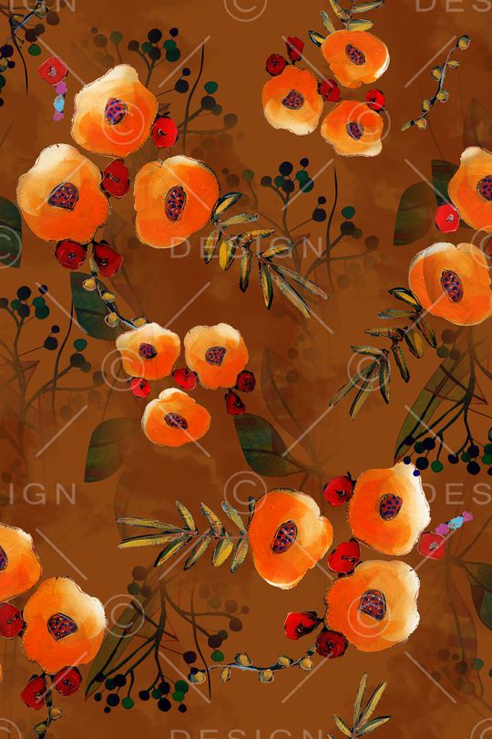 抽象花卉印花华亿平台图片