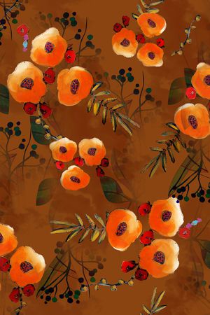 抽象花卉印花华亿平台图片