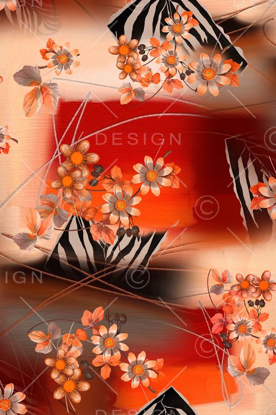 民族花卉印花华亿平台图片