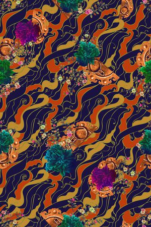 花卉印花华亿平台图片