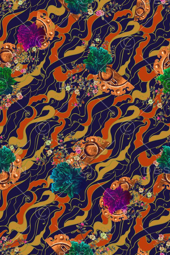 花卉印花华亿平台图片