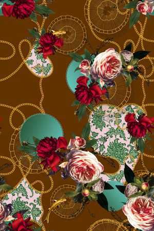 花卉印花华亿平台图片