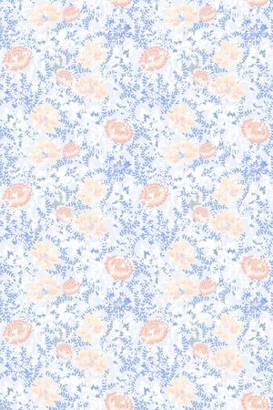 清爽底花卉印花华亿平台图片