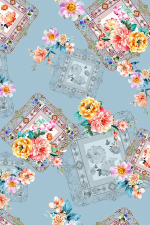 连衣裙印花华亿平台图片