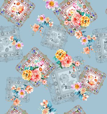 连衣裙印花华亿平台图片