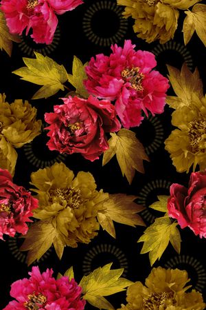 花卉印花华亿平台图片