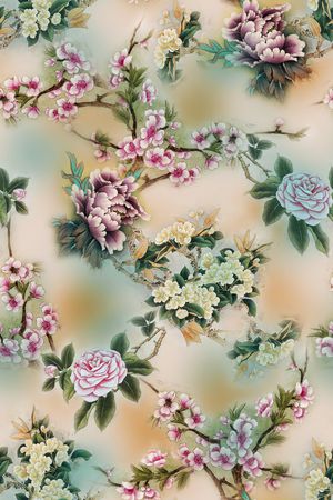 花卉印花华亿平台图片