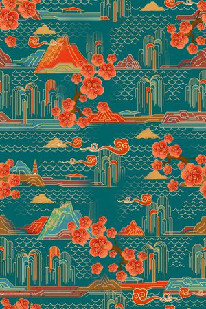 梅花印花华亿平台图片