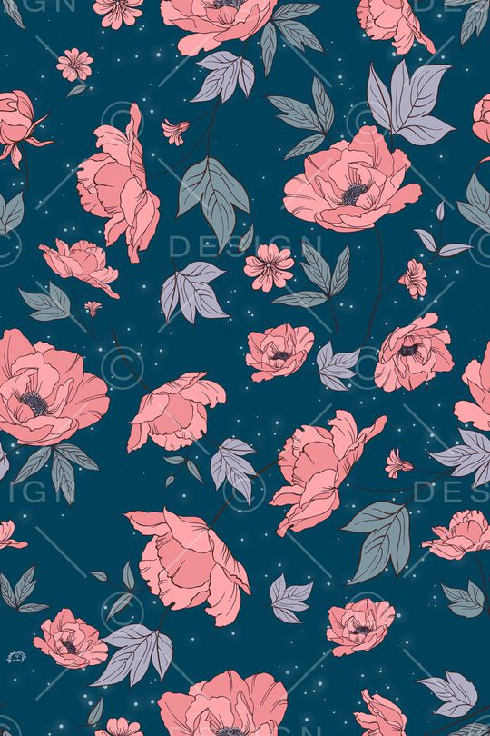 花卉印花华亿平台图片